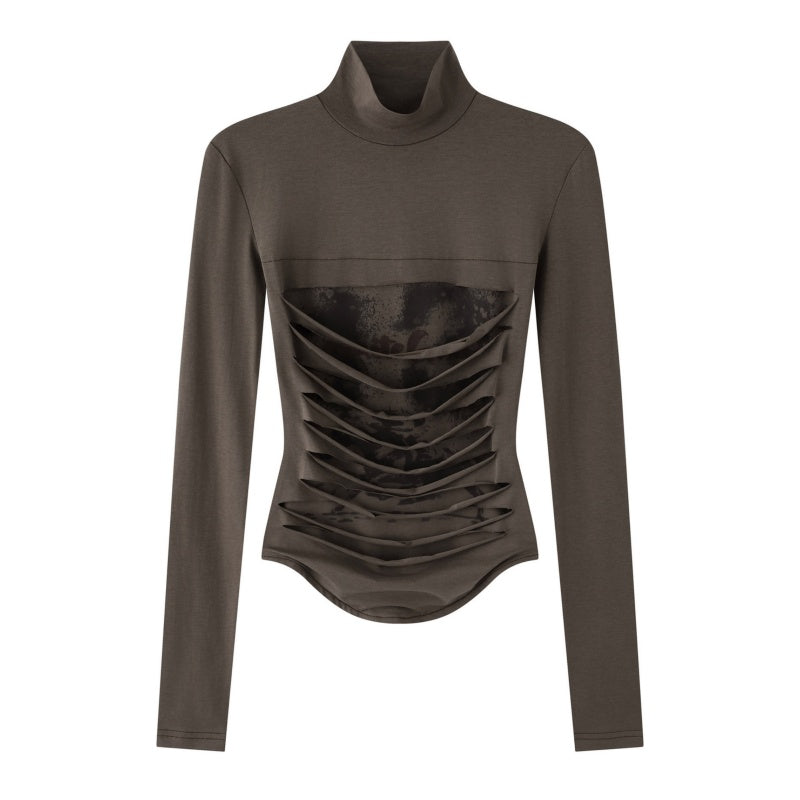 Hip-Hop Distressed Design Long Sleeve