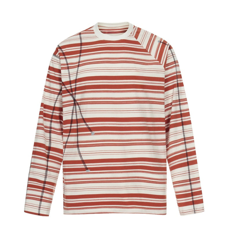 Color-Block Striped Loose-Fit Long Sleeve